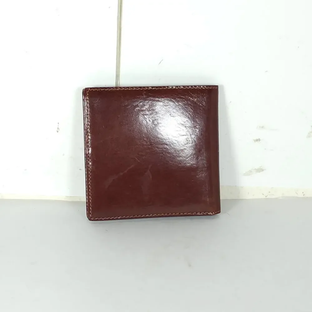 Bosca Men's Old Full Grain Leather Brown Slim Bifold Wallet